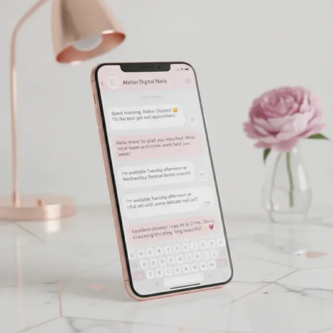 Mockup de mensagens prontas para WhatsApp
